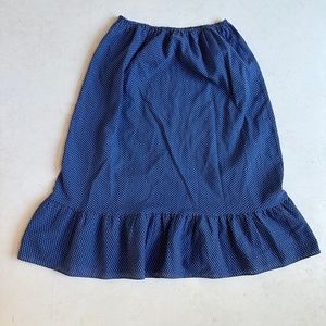 Vintage Blue Polka Dot Ruffle Skirt